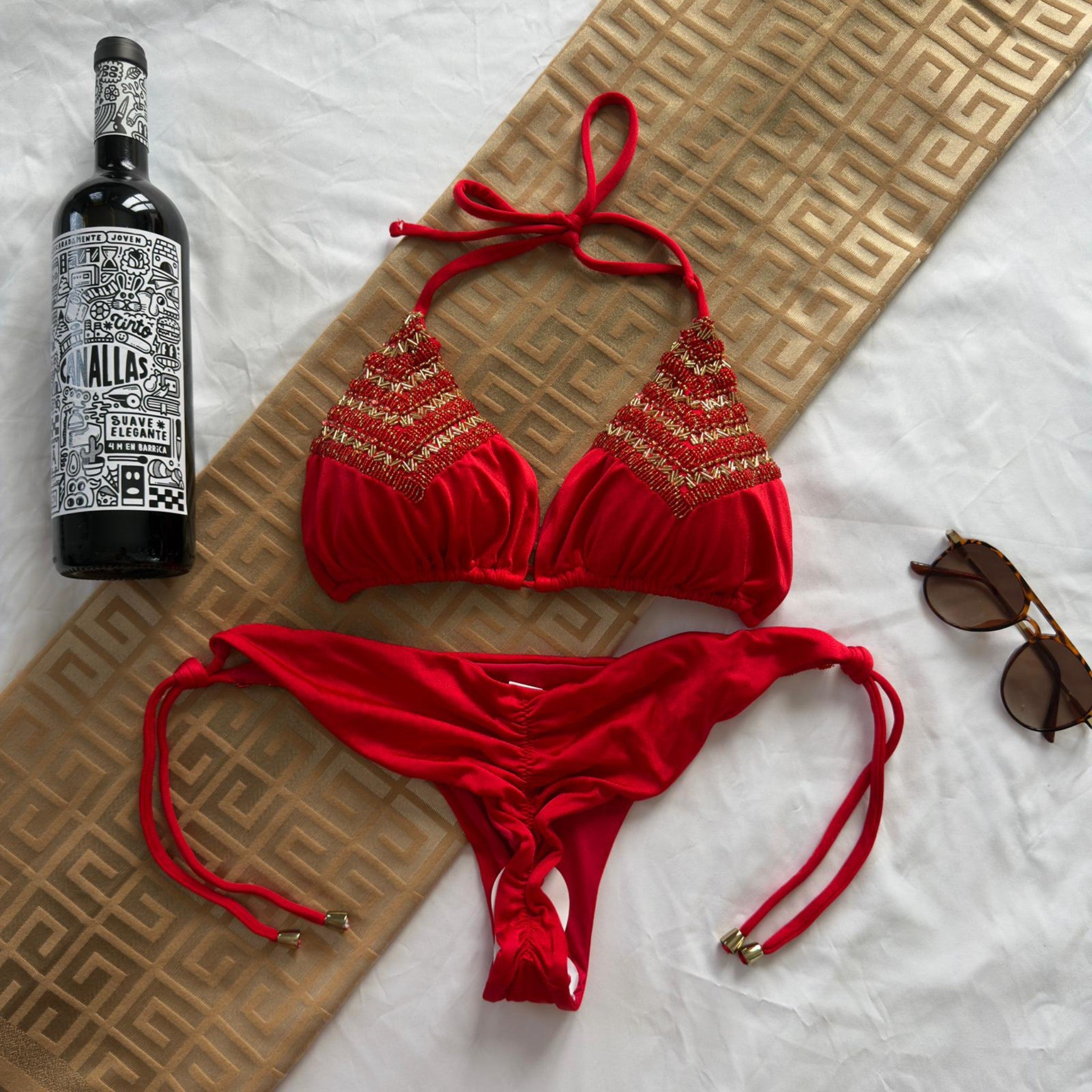 Red Barbados Bikini